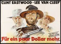 3x200 FOR A FEW DOLLARS MORE German 33x47 R78 art of Clint Eastwood, Lee Van Cleef & Kinski!