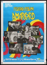 3x394 AMARCORD Italian 1p R70s Federico Fellini classic comedy, Geleng art + photo montage!