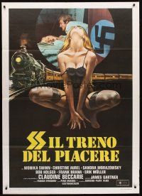 3x457 HITLER'S LAST TRAIN Italian 1p '77 artwork of sexy half-naked World War II prostitute!