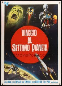 3x472 JOURNEY TO THE SEVENTH PLANET Italian 1p R72 cool completely different sci-fi art!