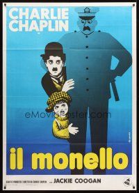 3x474 KID Italian 1p R60s great Leo Kouper artwork of Charlie Chaplin & Jackie Coogan!