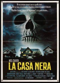 3x504 PEOPLE UNDER THE STAIRS Italian 1p '92 Wes Craven, image of huge skull looming over house!