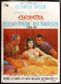 3x358 CLEOPATRA Italian 2p R65 Elizabeth Taylor, Richard Burton, Rex Harrison, Howard Terpning art
