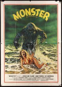 3x366 HUMANOIDS FROM THE DEEP Italian 2p '80 classic art of Monster over sexy girl on beach!