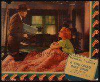 3x165 IF YOU COULD ONLY COOK jumbo LC '35 Herbert Marshall stares at angry Jean Arthur in bed!