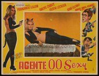 3x222 AGENTE 00 SEXY Mexican LC '68 former Miss California Amadee Chabot in skimpy cat outfit!