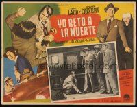 3x224 APPOINTMENT WITH DANGER Mexican LC '51 three men hold kneeling Alan Ladd at gunpoint!
