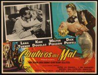 3x225 BAD & THE BEAUTIFUL Mexican LC '53 romantic close up of Dick Powell & Gloria Grahame!