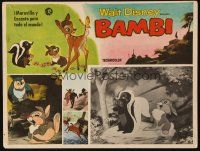3x229 BAMBI Mexican LC R70s Walt Disney cartoon deer classic, great c/u of Thumper & Flower!
