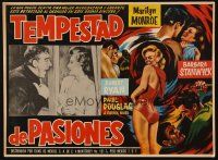 3x247 CLASH BY NIGHT Mexican LC R60s Fritz Lang, Stanwyck, Douglas, Marilyn Monroe in border art!