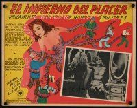 3x265 EL INFIERNO DEL PLACER Mexican LC '60s Hell's Pleasure, bizarre art of naked octopus woman!