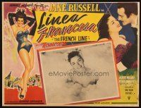 3x275 FRENCH LINE Mexican LC '54 Howard Hughes, c/u of sexy Jane Russell in bubble bath!