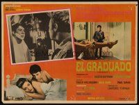 3x278 GRADUATE Mexican LC '68 classic photo image of Dustin Hoffman by Bancroft's nyloned leg!