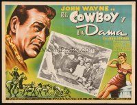 3x292 LADY TAKES A CHANCE Mexican LC R50s great image of gambling John Wayne shooting craps!