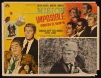 3x301 MISSION IMPOSSIBLE Mexican LC '66 close up of Peter Graves holding a rock!