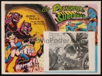 3x333 SUPERMAN'S PERIL Mexican LC R60s wonderful comic book border art & inset image!