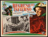 3x341 TO HELL & BACK Mexican LC '55 Audie Murphy's life story as a kid soldier in World War II!