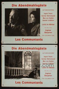 3x218 WINTER LIGHT 2 Swiss LCs '63 Ingmar Bergman classic, Ingrid Thulin, Max Von Sydow