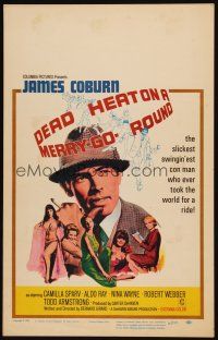 3x033 DEAD HEAT ON A MERRY-GO-ROUND WC '66 James Coburn is the slickest swingin'est con man ever!