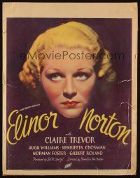 3x039 ELINOR NORTON WC '34 wonderful close headshot of pretty Claire Trevor torn between 2 lovers!