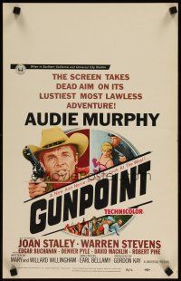 3x059 GUNPOINT WC '66 Audie Murphy in the story of a town with a gun in its back!