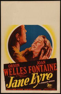 3x069 JANE EYRE WC '44 art of Orson Welles as Edward Rochester holding sad Joan Fontaine as Jane!