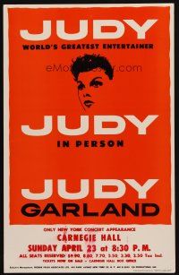 3x186 JUDY GARLAND 14x22 commercial music poster '80s World's Greatest Entertainer in person!