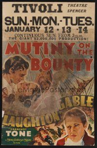 3x093 MUTINY ON THE BOUNTY WC '35 Clark Gable, Charles Laughton, sexy Movita!