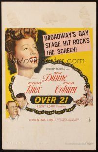 3x097 OVER 21 WC '45 Irene Dunne, Charles Coburn, Broadway's gay stage hit!