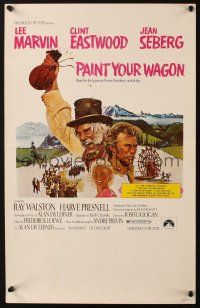 3x099 PAINT YOUR WAGON WC '69 art of Clint Eastwood, Lee Marvin & pretty Jean Seberg!