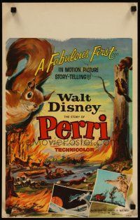 3x102 PERRI WC '57 Disney's fabulous first in motion picture story-telling, wacky squirrels!