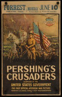 3x103 PERSHING'S CRUSADERS WC '18 cool art of World War I soldiers & medieval Crusades knights!