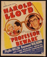 3x110 PROFESSOR BEWARE WC '38 Harold Lloyd, great art of his trademark glasses!