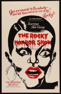 3x118 ROCKY HORROR SHOW stage play WC '75 cool art of Tim Curry on Broadway!