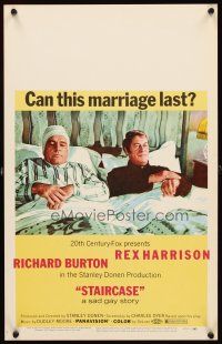 3x130 STAIRCASE WC '69 Stanley Donen directed, Rex Harrison & Richard Burton in a sad gay story!