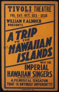 3x145 TRIP TO THE HAWAIIAN ISLANDS WC '30s the Imperial Hawaiian singers in a filmusical sensation!