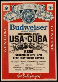3x182 USA VS. CUBA 14x20 boxing WC '82 boxing matches in Reno Nevada sponsored by Budweiser!