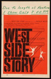 3x149 WEST SIDE STORY pre-Awards WC '61 Academy Award winning classic musical, wonderful art!