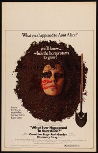 3x150 WHAT EVER HAPPENED TO AUNT ALICE? WC '69 creepy close up of woman buried up to her face!