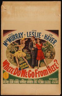 3x151 WHERE DO WE GO FROM HERE WC '45 Fred MacMurray, Joan Leslie & June Haver in odd war fantasy!