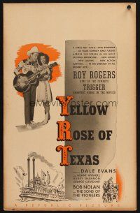 3x159 YELLOW ROSE OF TEXAS WC '44 great image of Roy Rogers playing guitar for Dale Evans!