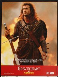 3x591 BRAVEHEART 10 French LCs '95 Mel Gibson as William Wallace in the Scottish Rebellion!