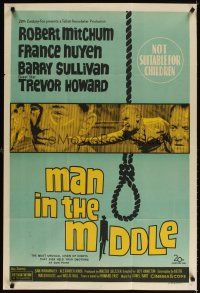 3y397 MAN IN THE MIDDLE Aust 1sh '64 Robert Mitchum, France Nuyen, directed by Guy Hamilton!