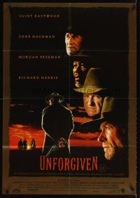 3y413 UNFORGIVEN Aust 1sh '92 Clint Eastwood, Gene Hackman, Richard Harris, Morgan Freeman!