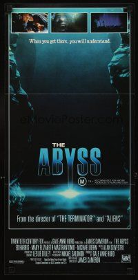 3y422 ABYSS Aust daybill '89 directed by James Cameron, Ed Harris, Mary Elizabeth Mastrantonio