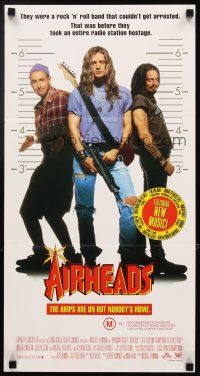 3y431 AIRHEADS Aust daybill '94 rockers Adam Sandler, Brendan Fraser & Steve Buscemi!