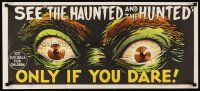 3y556 DEMENTIA 13 horizontal style Aust daybill '63 The Haunted & the Hunted, horror stone litho!