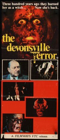 3y559 DEVONSVILLE TERROR Aust daybill '83 Suzanna Love, Donald Pleasence, creepy images!