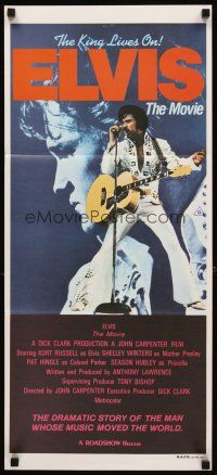 3y576 ELVIS Aust daybill '79 Kurt Russell as Presley, directed by John Carpenter, rock & roll!