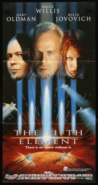 3y596 FIFTH ELEMENT Aust daybill '97 Bruce Willis, Milla Jovovich, Oldman, directed by Luc Besson!